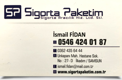 SİGORTA PAKETİM UNKAPANI ŞUBESİ